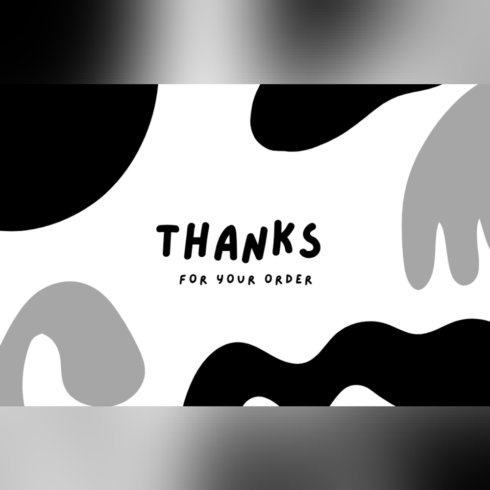 50 4x6 Art Splater Thank You Notes Labels/Thank You Stickers